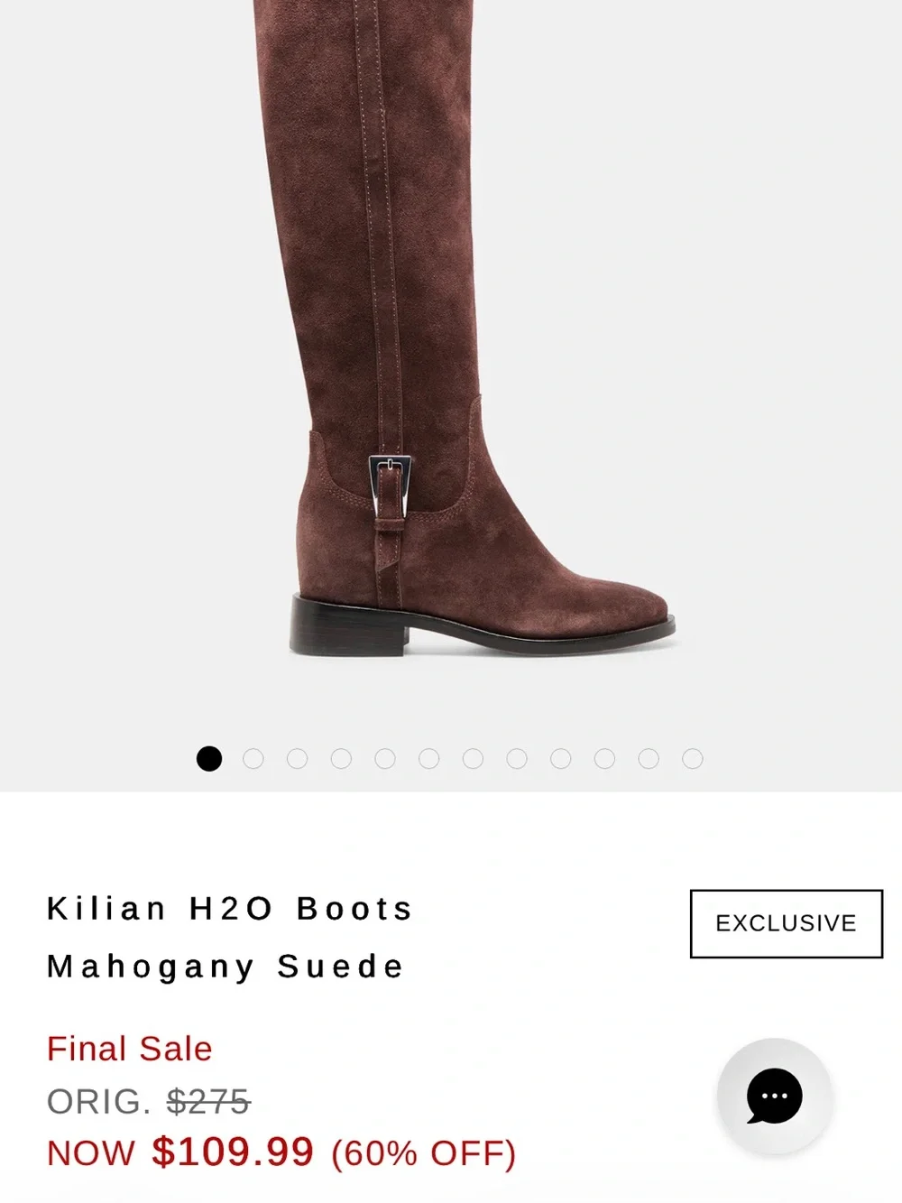 Dolce Vita Mahogany Suede Kilian H20 boots NEW IN BOX size 9